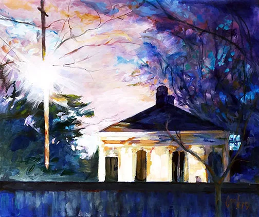NIGHT LIGHT, acrylic on cnvas, 30" X 40"
