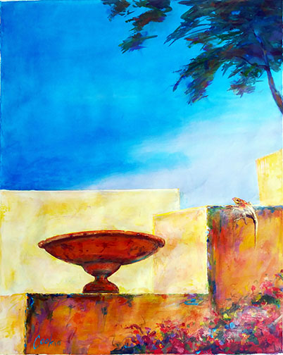 SOMEWHERE IN MY MIND, acrylic on canvas, 24" X 30"