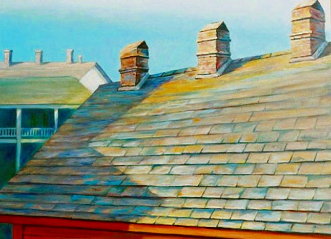 CHIMNEY SCAPE, oil on canvas, 30" X 40"
