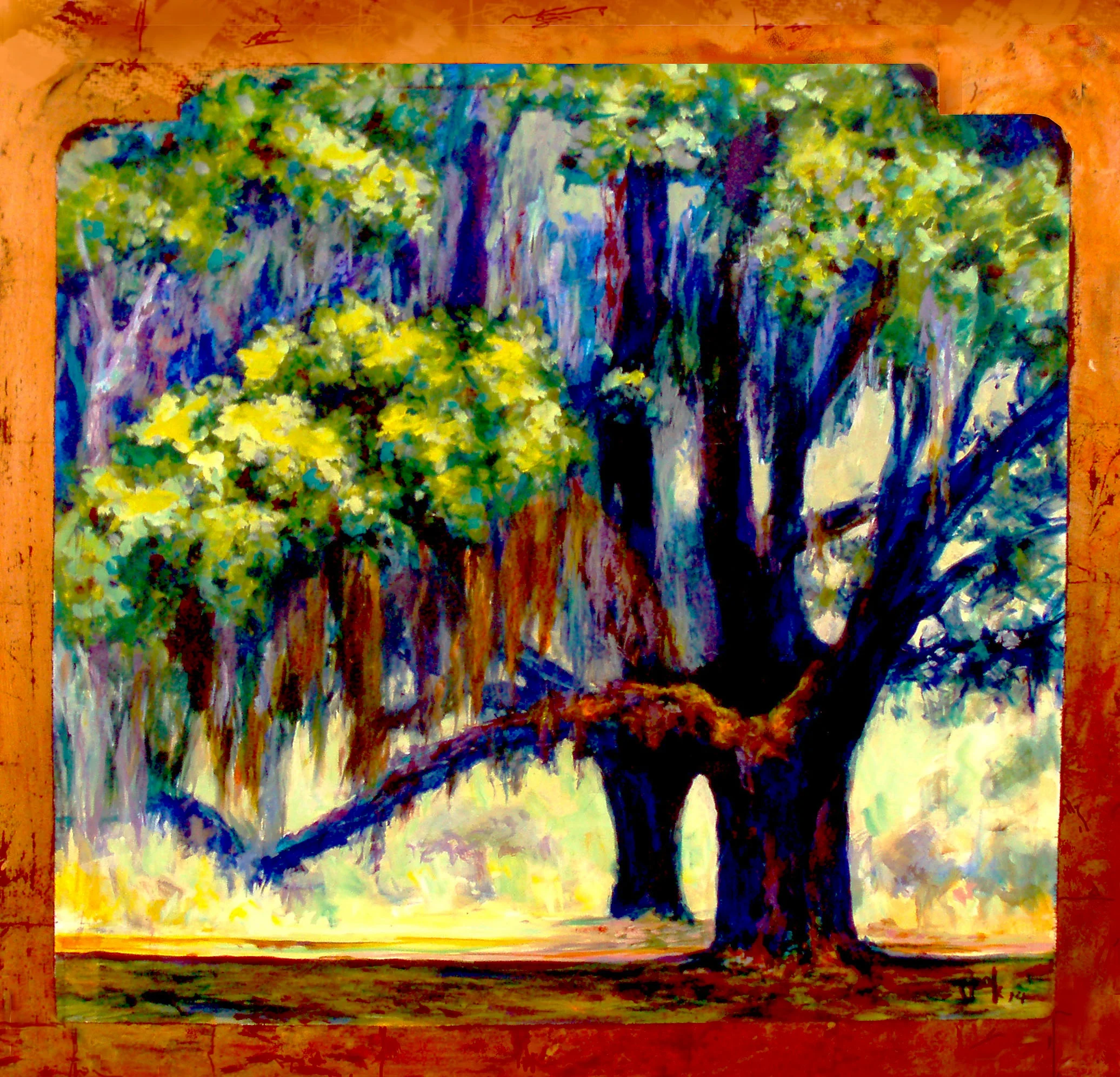 SOMETHING ABOT OAKS, acrylic on canvas