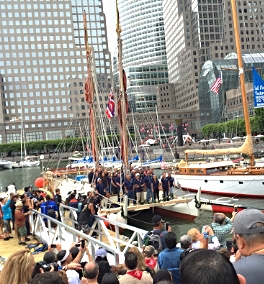 Hōkūleʻa docked in Lower Manhattan, June 5, 2016