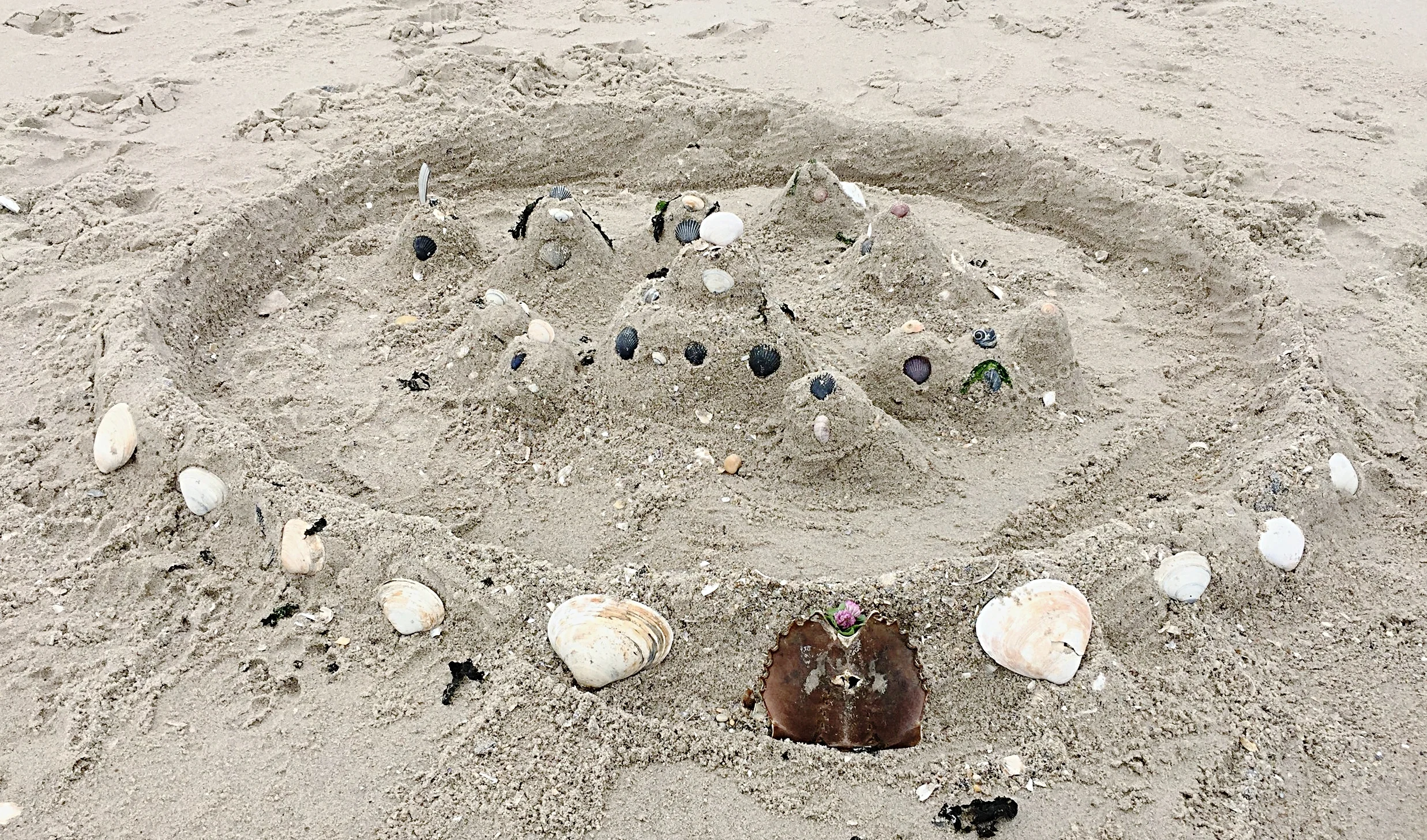 Sand formation on the beach at Arverne in the Rockaways, May 28, 2018