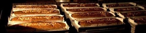 Pans of carrot cake baked by the Rikers Island inmates.