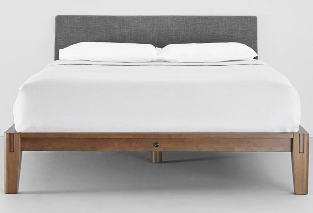 Thuma Bed with Pillow Board in Dark Charcoal