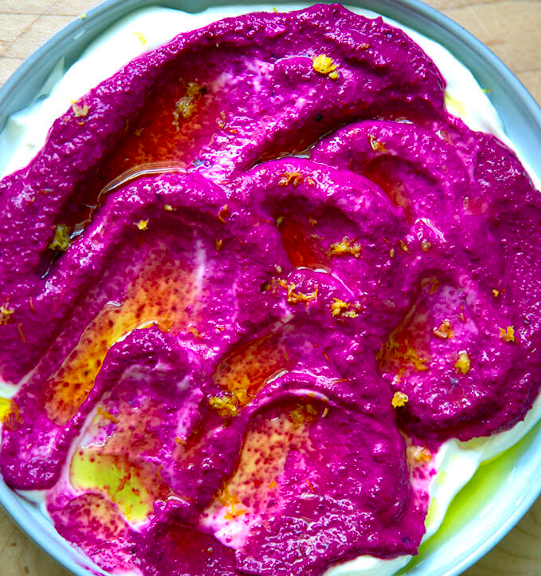 Raw Beet Yogurt Dip