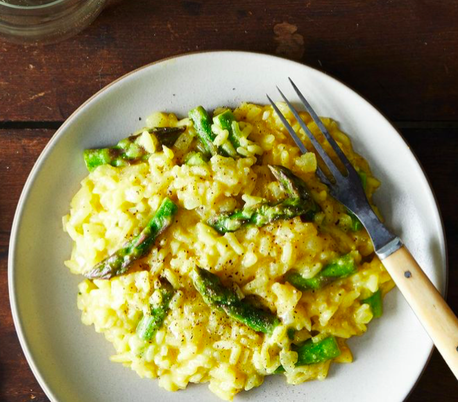 Vegan Lemon Asparagus Risotto