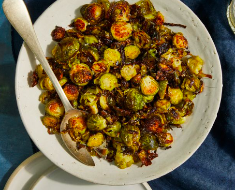 Shredded Parmesan Brussels Sprouts