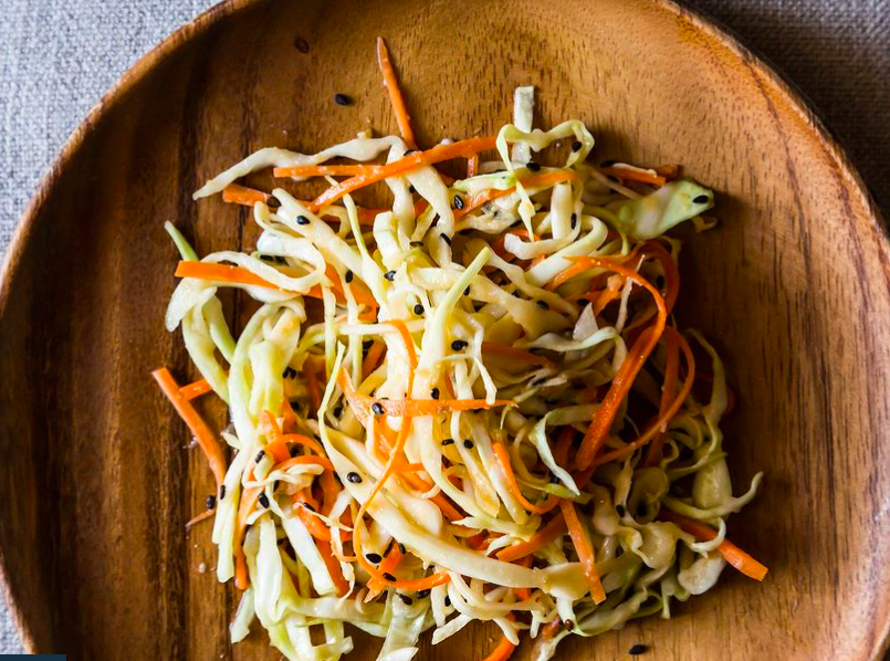 Miso Ginger Cabbage Salad