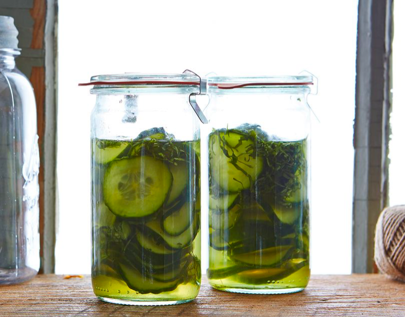 Quick Cucumber and Shiso Pickles