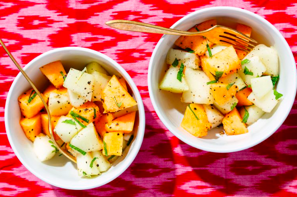 Sugared Melon with Cardamom and Mint