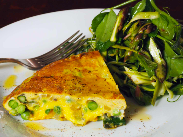 Asparagus and Sweet Pea Frittata