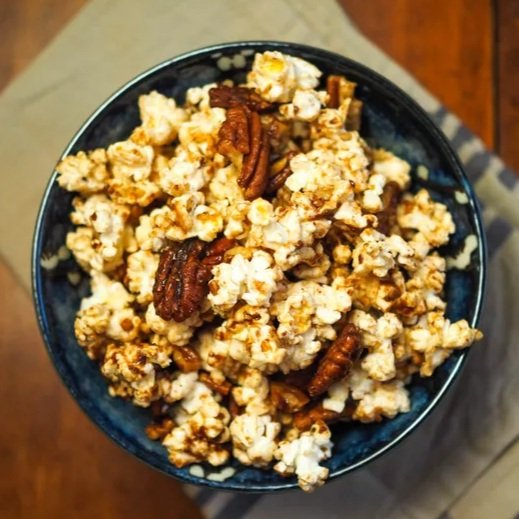 Brown Butter Maple Popcorn w/ Pecans