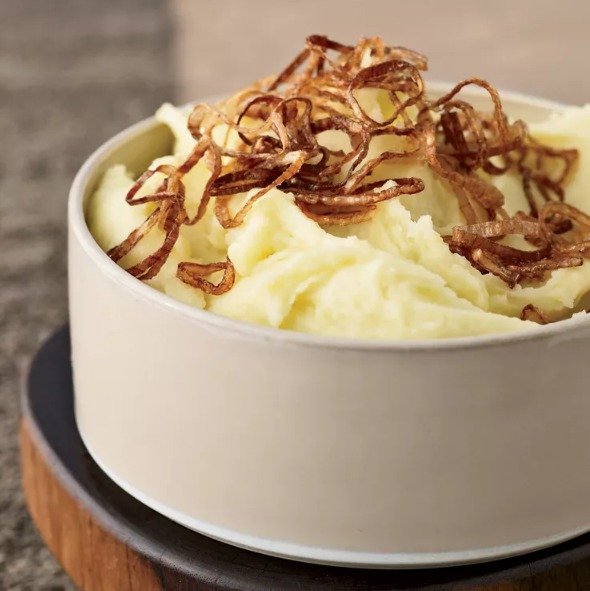 Mashed Potatoes with Crispy Shallots