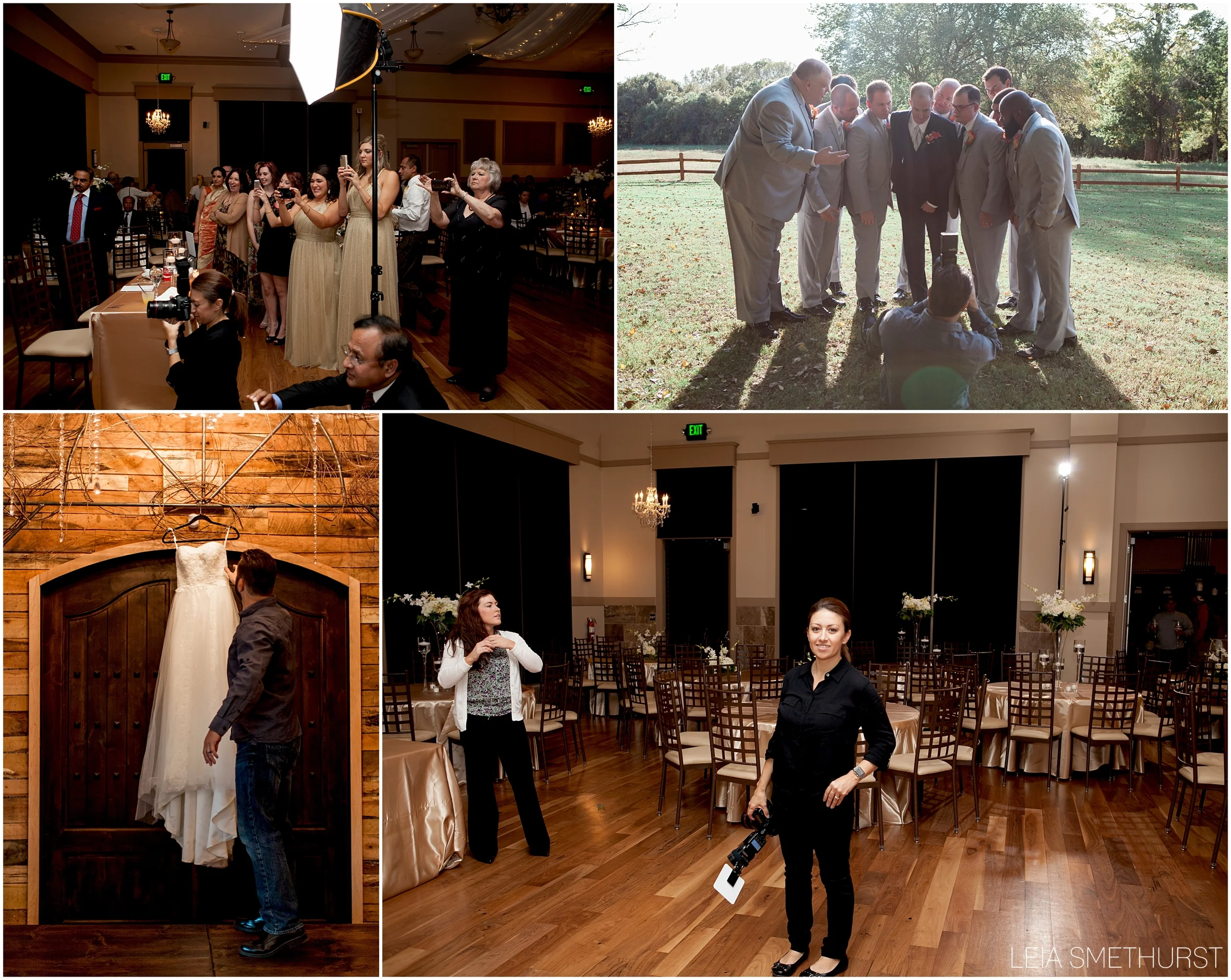 Hang the dress, cut the cake, stand like this, check our lights. We love it. We really do. 