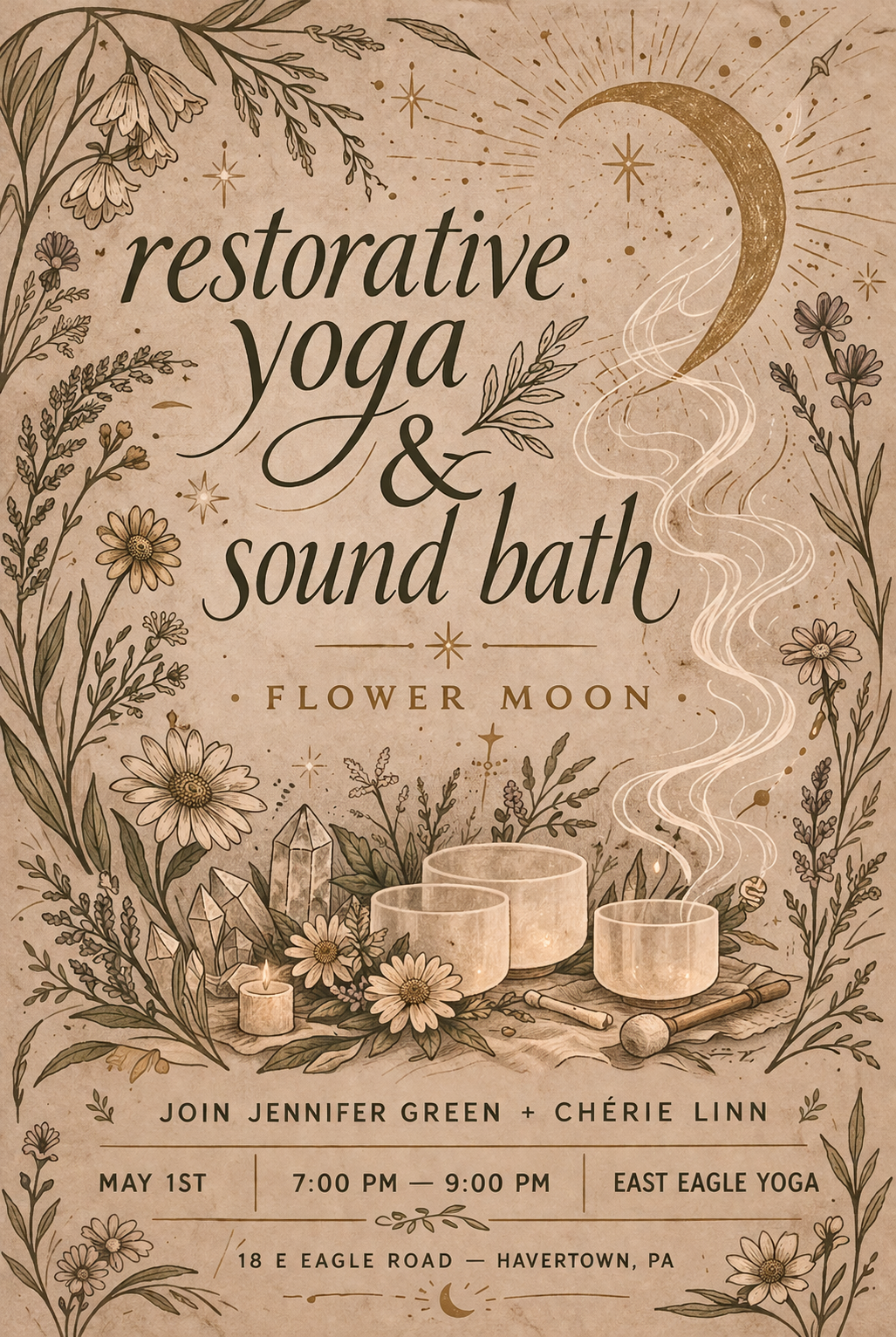 Flower Moon Yoga and Sound Bath