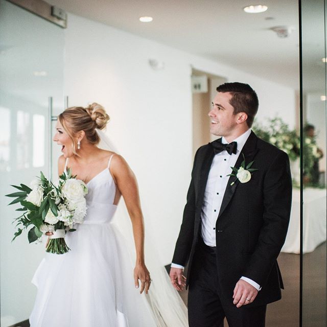 Walking into the reception space. The faces that I genuinely live for. 💗🌸 The first time I chatted with @gqwhite_ I felt like we were old friends and we would be planning her wedding together! This moment captured by @katieslaterphotography is what