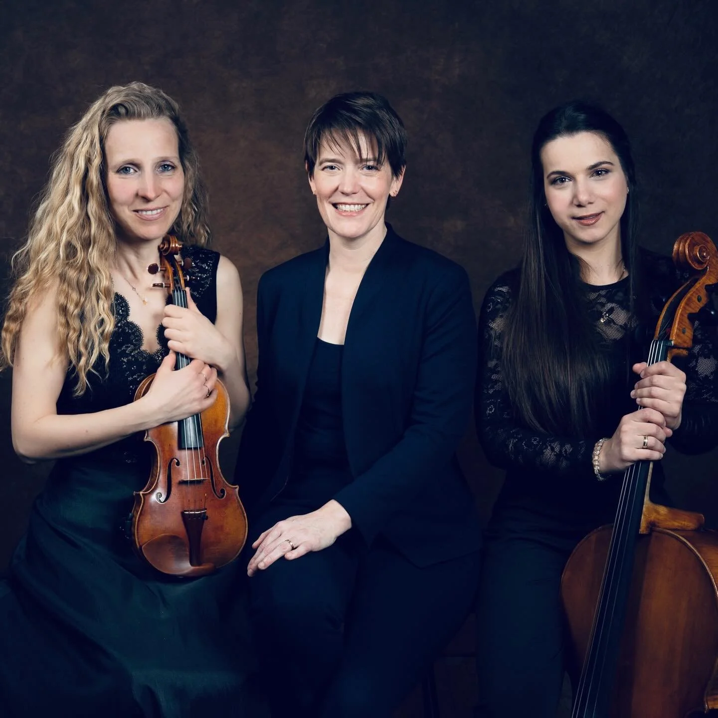 Hudson Muse piano trio 
Helena Baillie, violin and Anita Bal&aacute;zs, cello
Today in Cold Spring - what a joy!