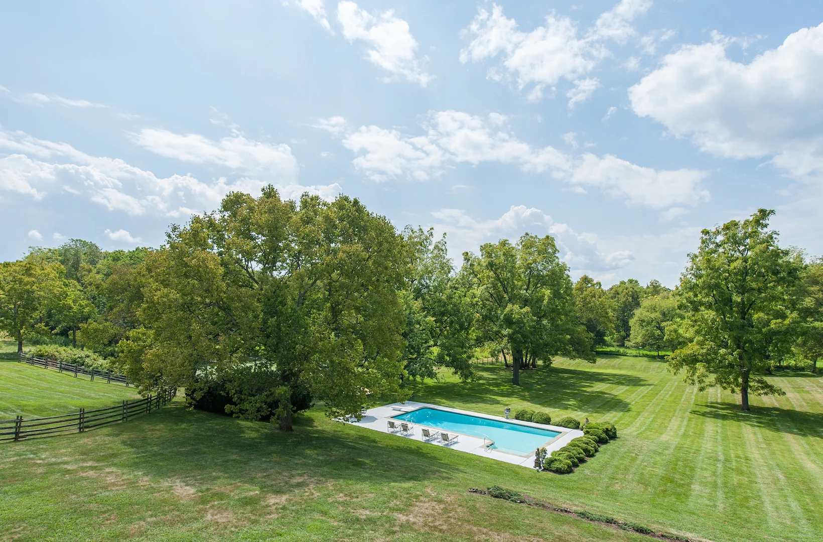 View of gardens from upper level balcony shared by Bedrooms 2 and 3