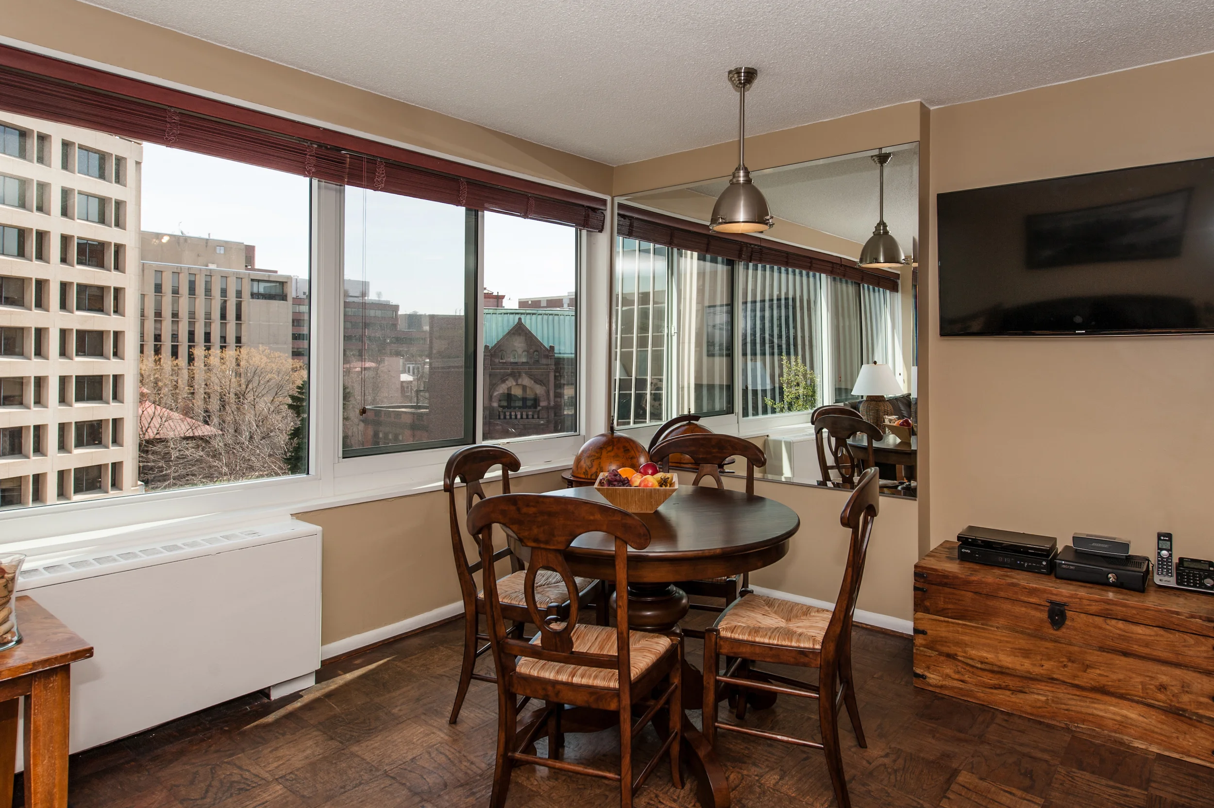 Dining Area with Custom Mirror