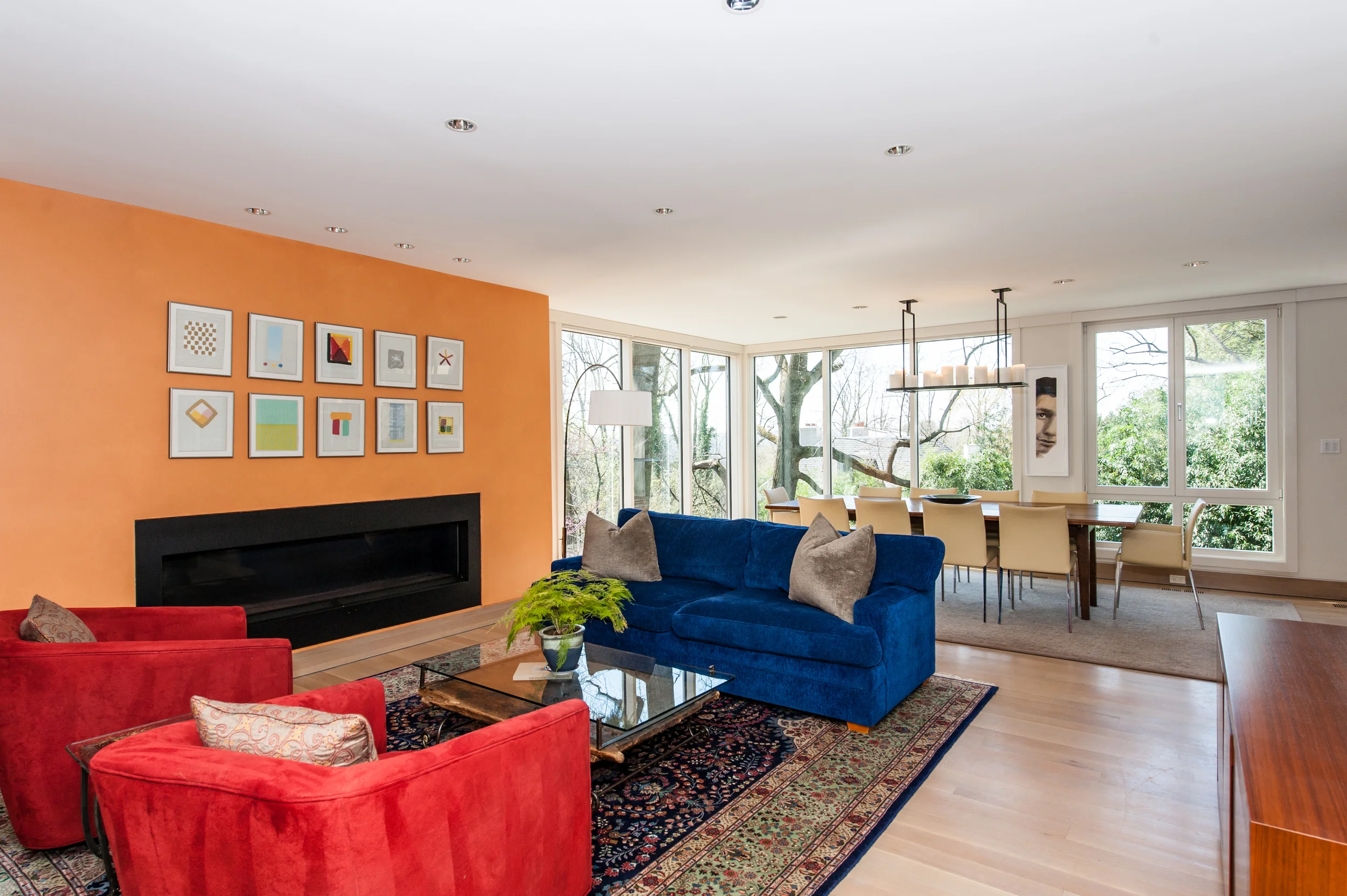 Family Room with Gas Fireplace & Informal Dining