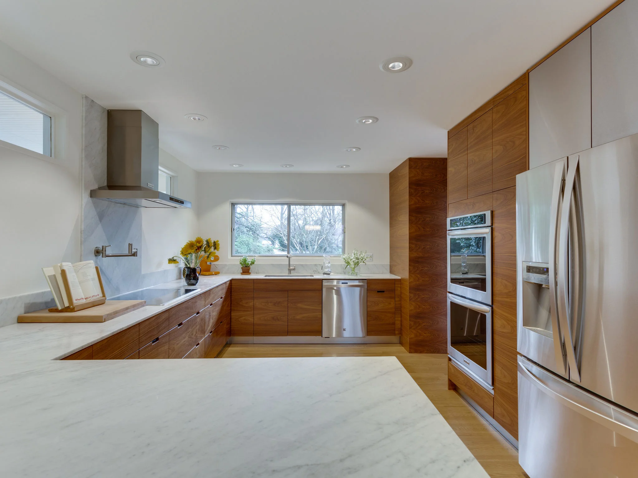 Kitchen with Marble Counters