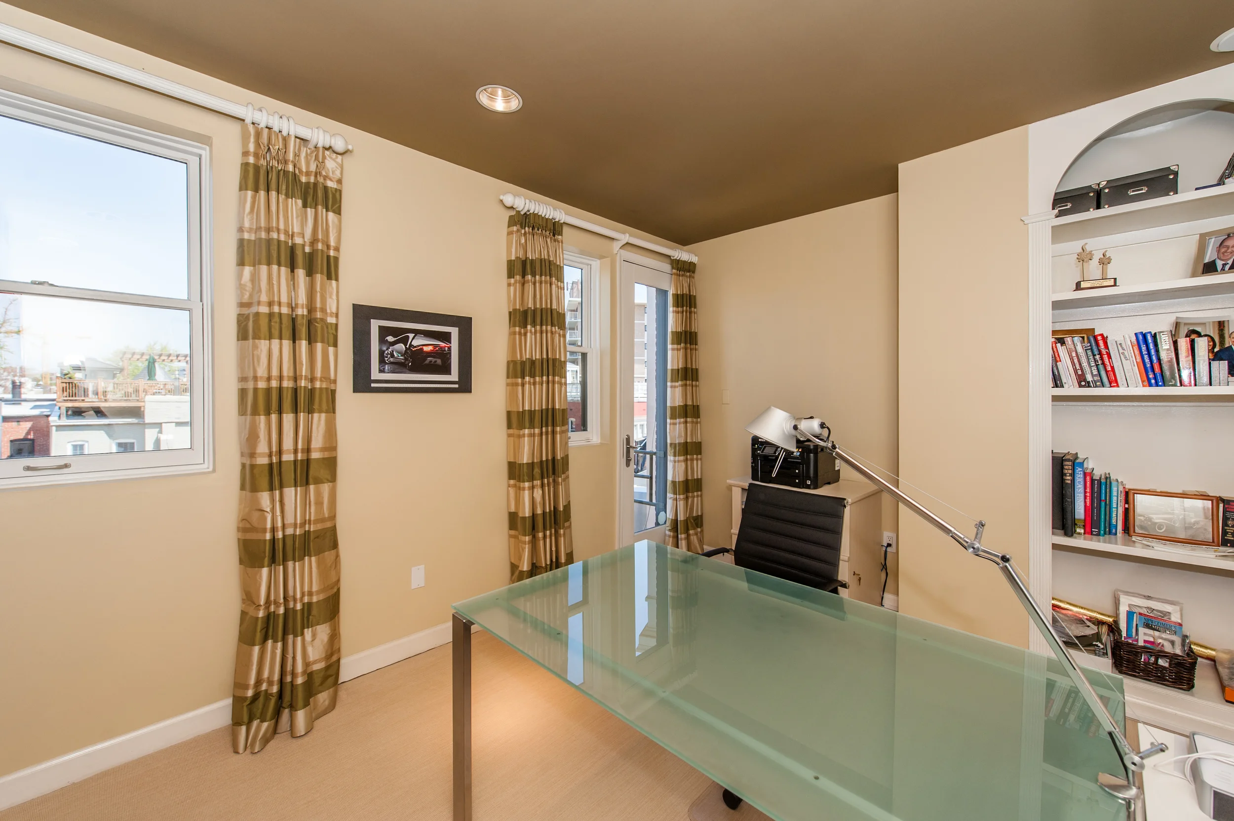 Office/Bedroom 4 with Custom Workspace