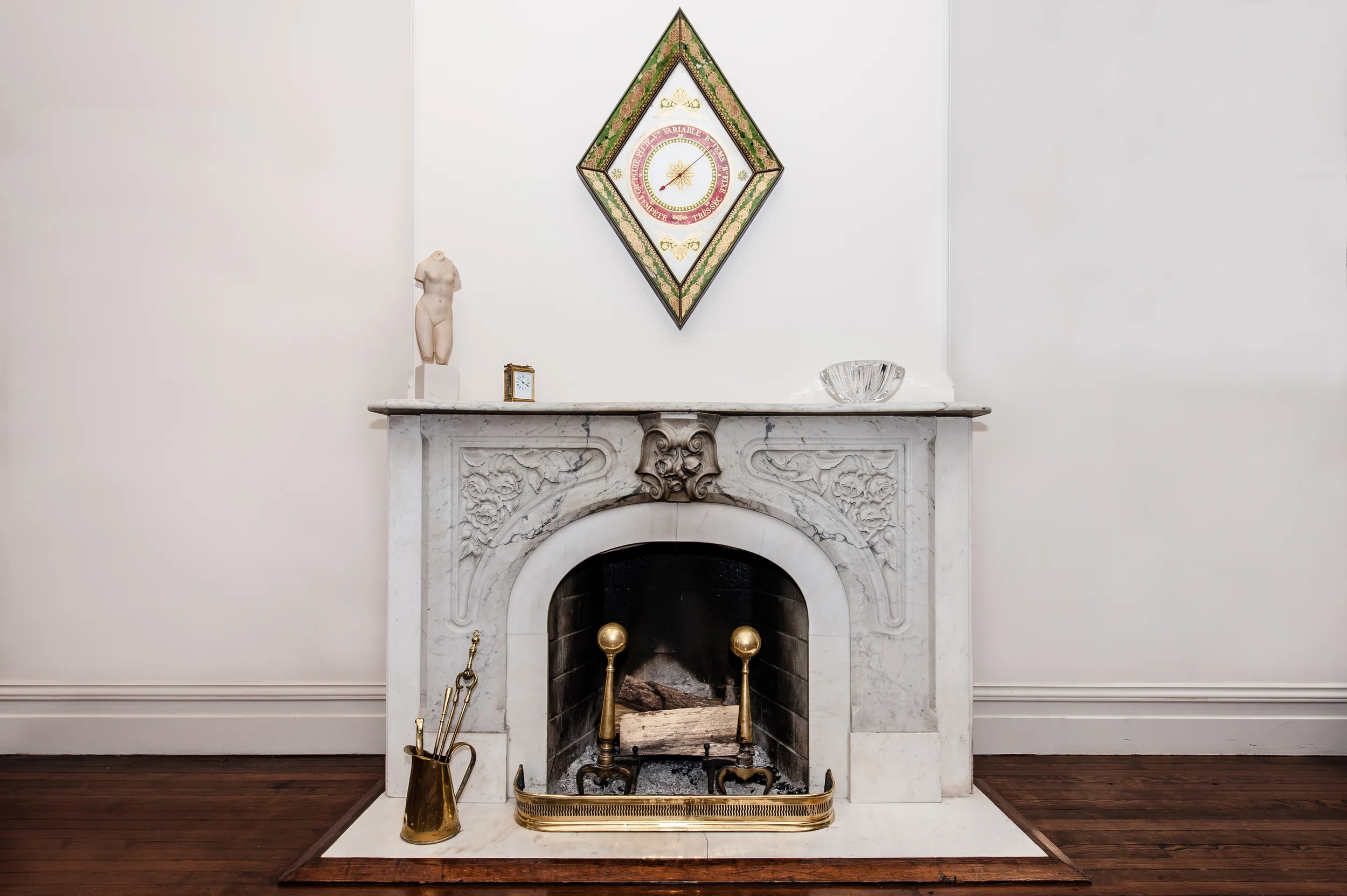 Living Room Exquisite Original Marble Chimneypiece