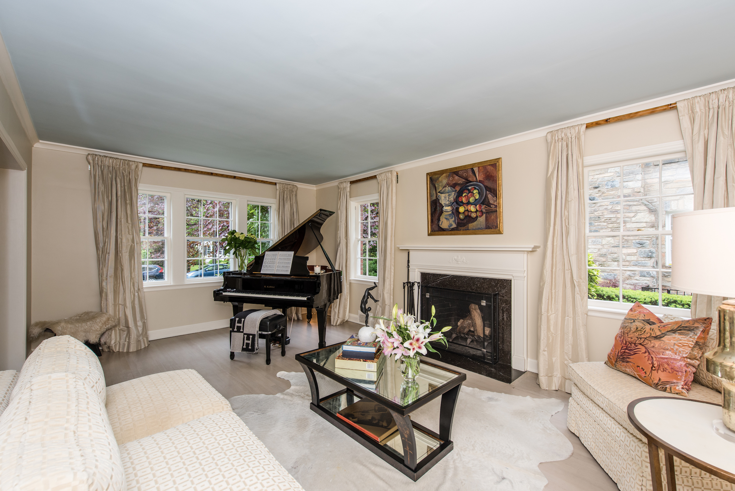 Fireplace Overlooks Front Gardens