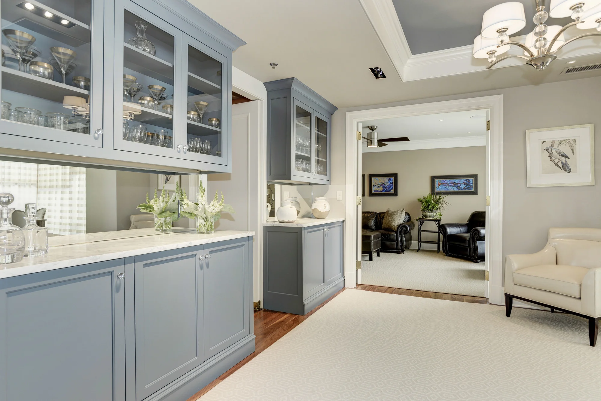 Dining Room with Built-in China Cabinets