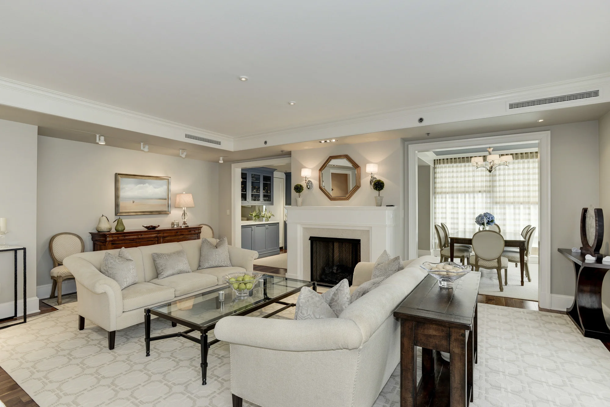 Living Room Opens to Dining Room