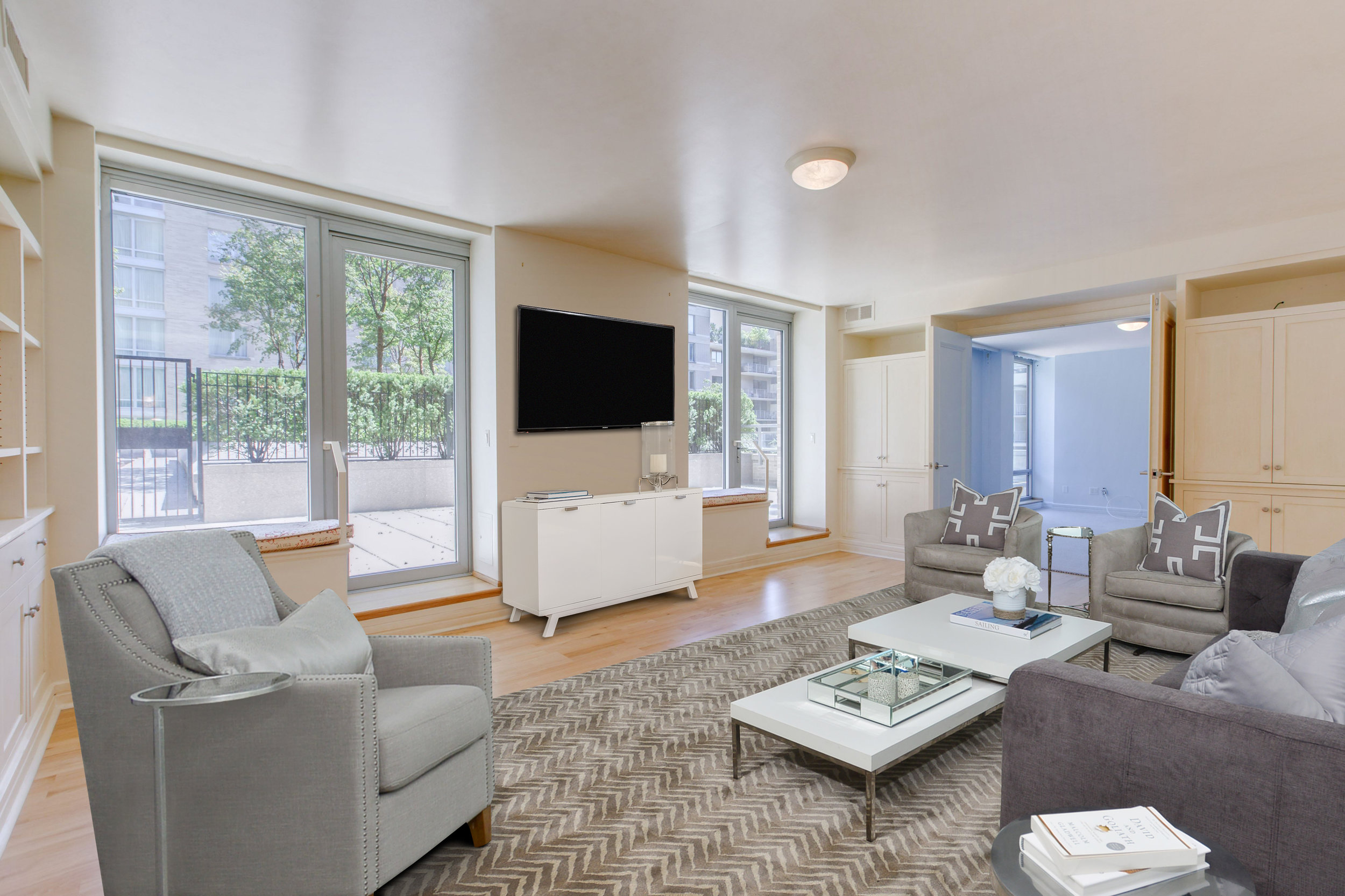 Library/Den with Built-in Bookcases