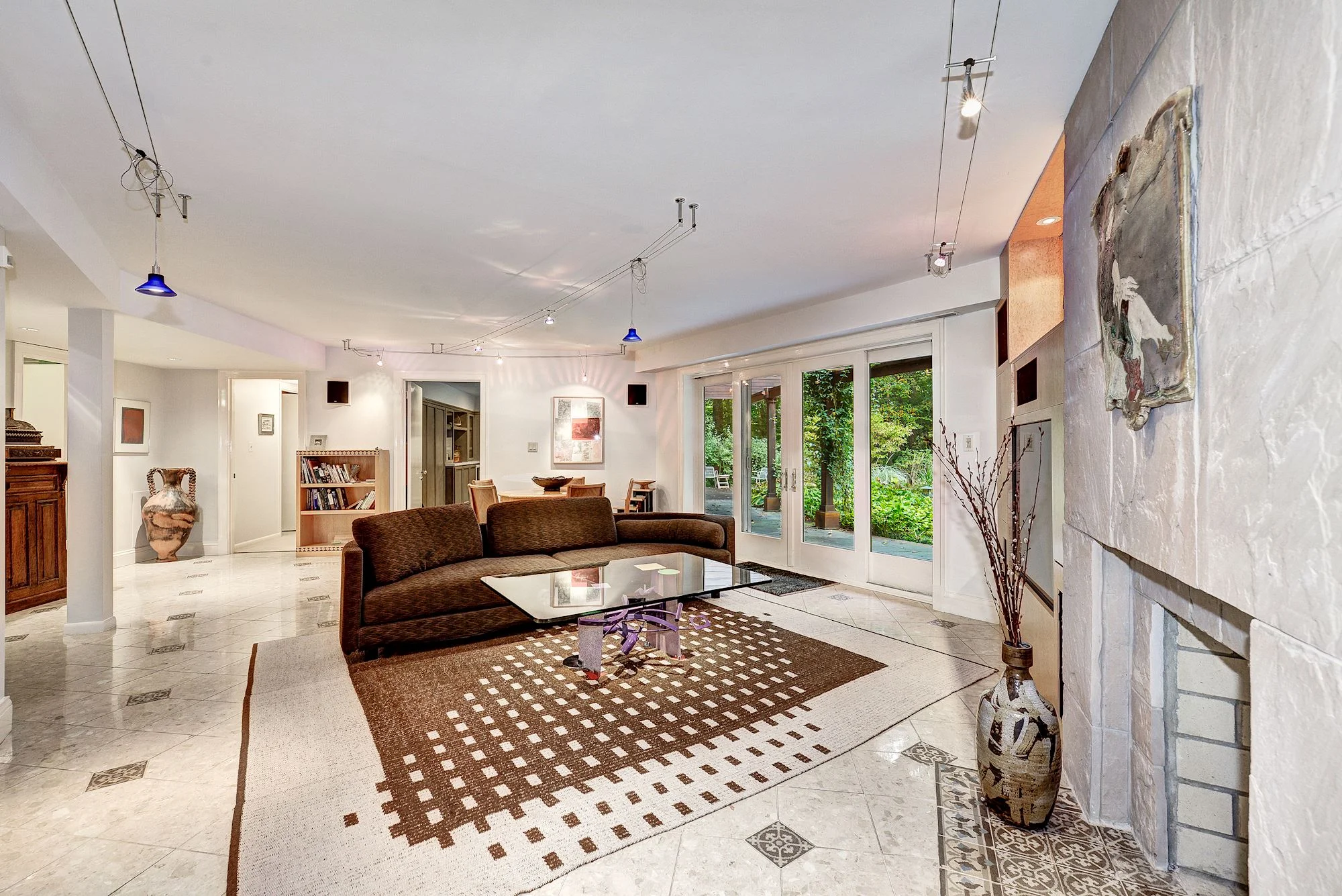 Recreation Room with Fireplace