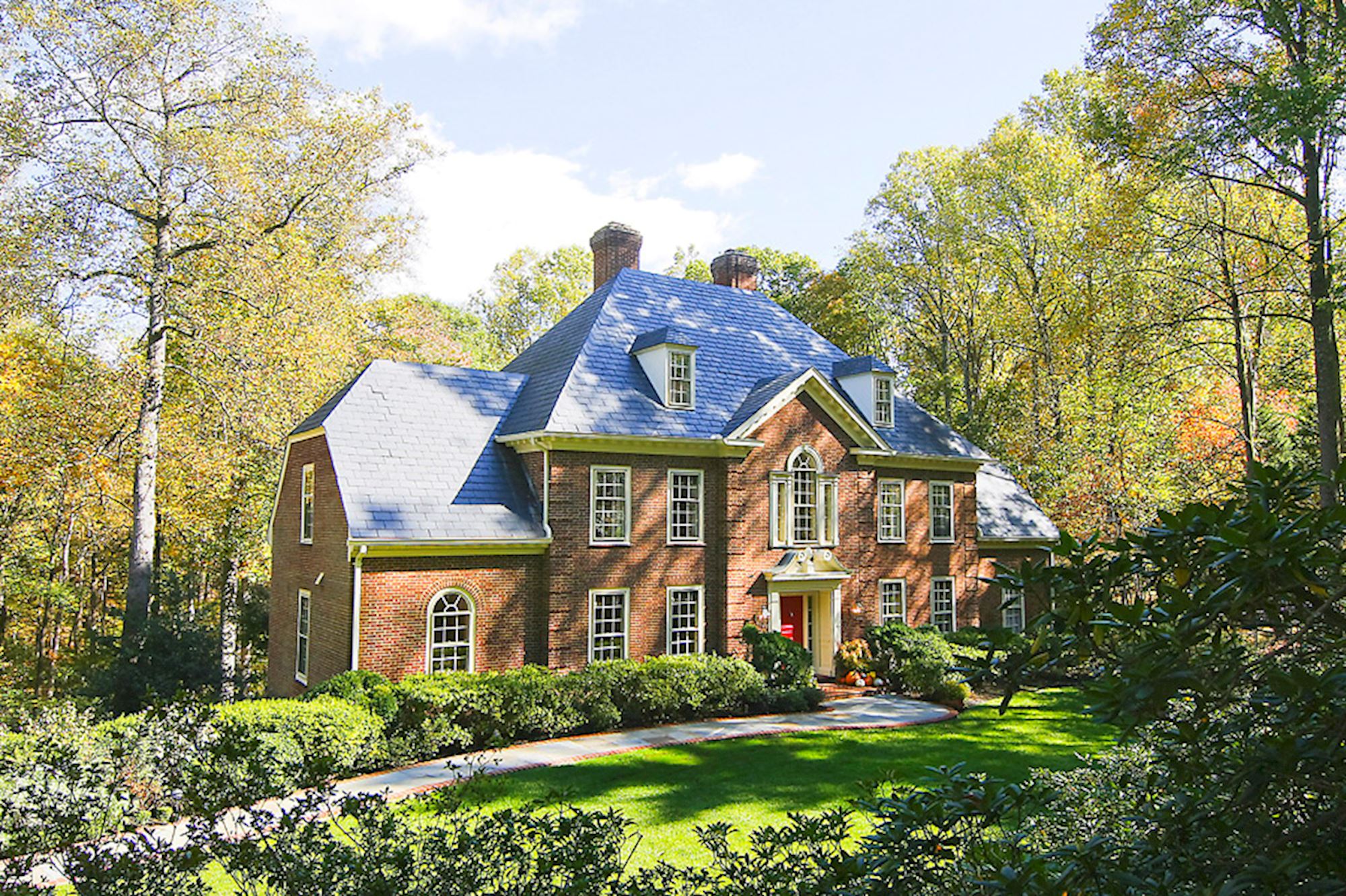 The stately Georgian facade introduces the graceful and finely detailed interiors