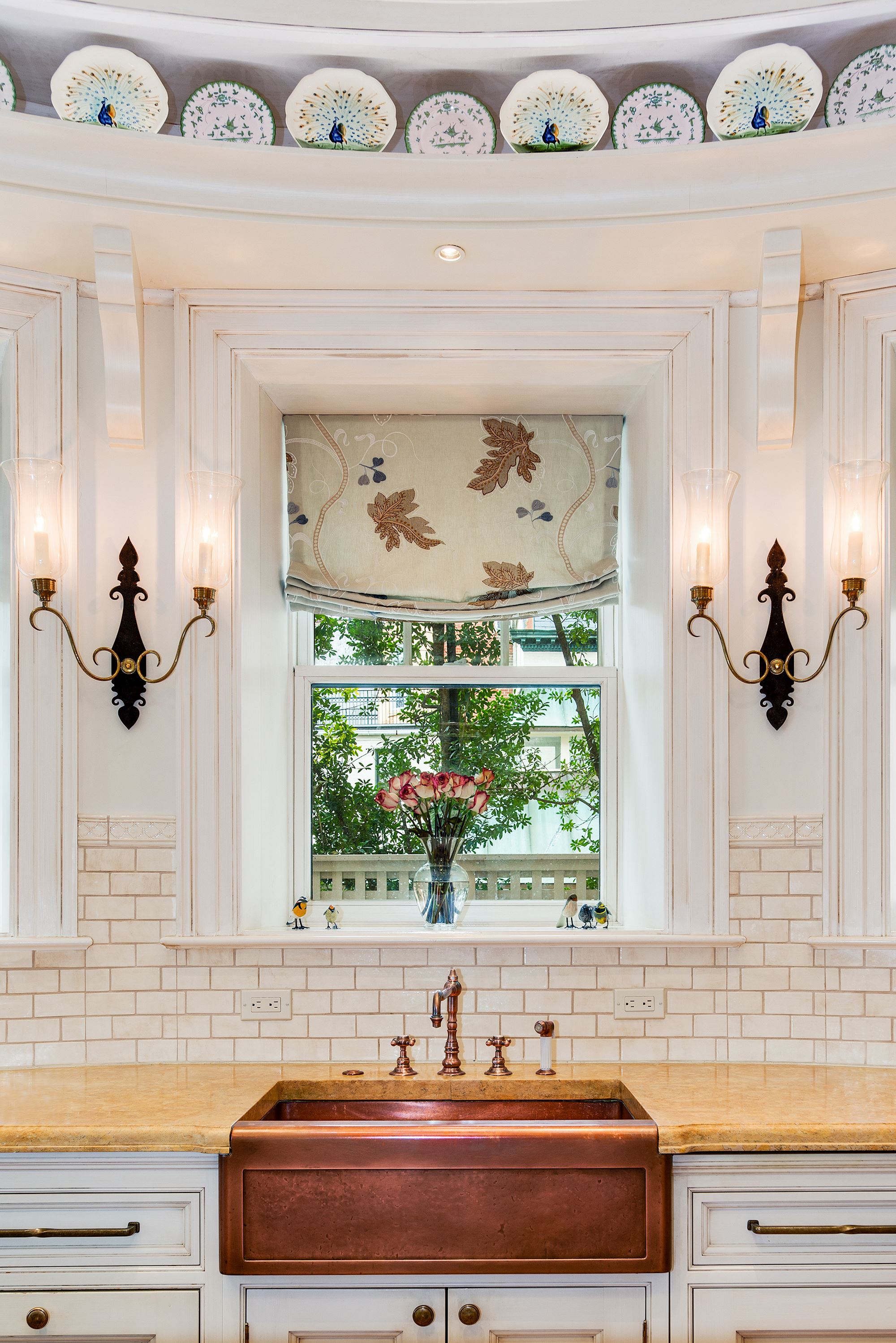 Jerusalem Stone Countertops and Copper Sink
