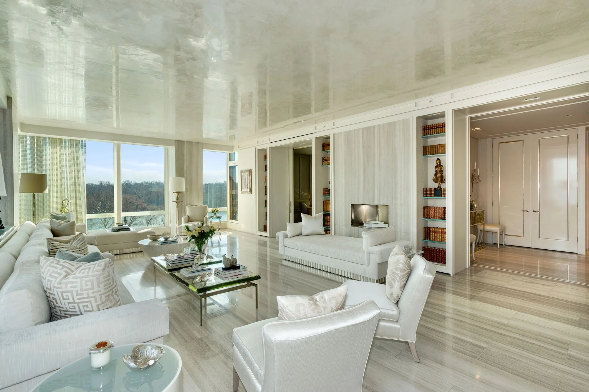 Lavish Living Room with Potomac River Views