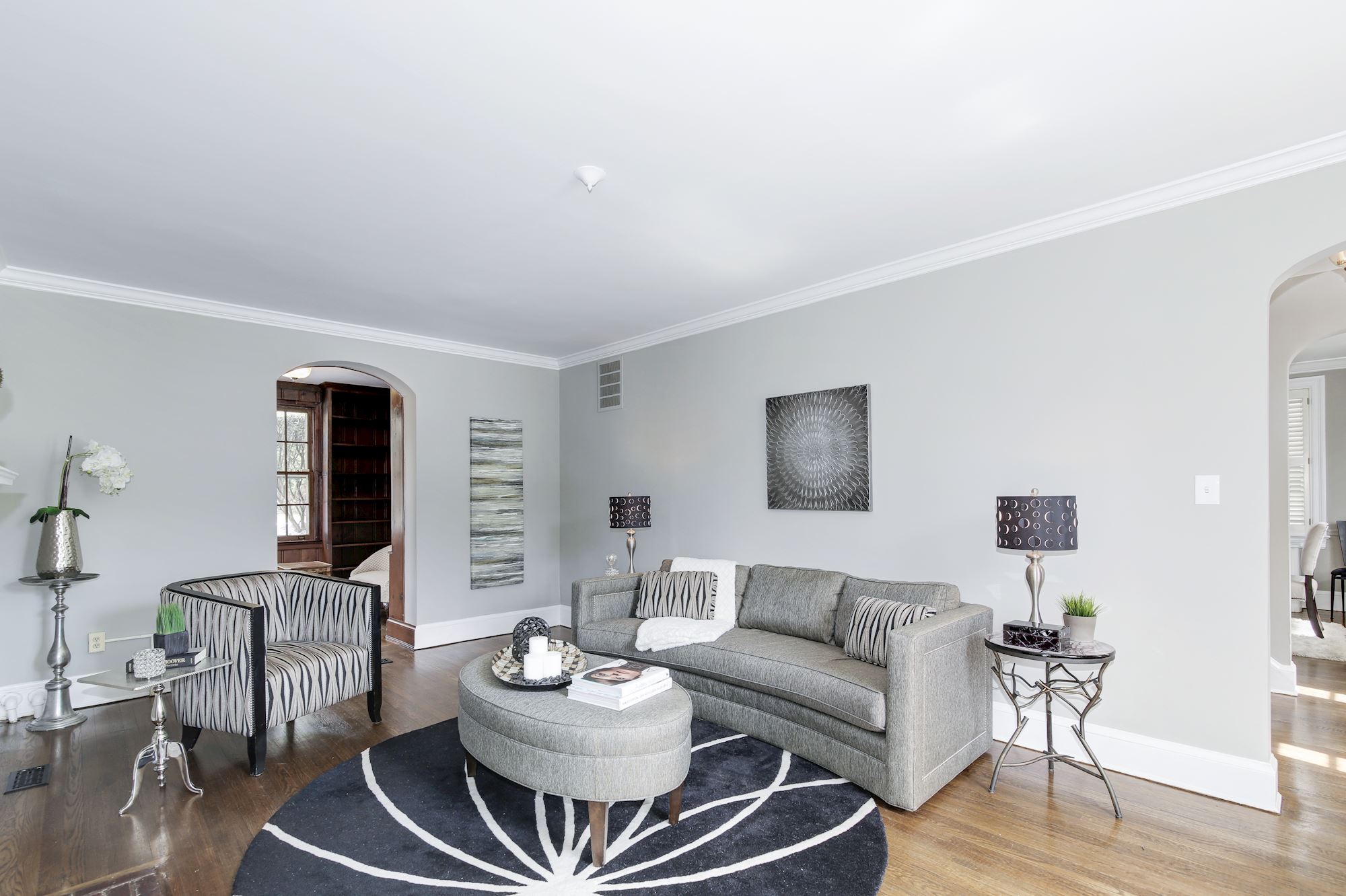 4. Living Room with View to Library