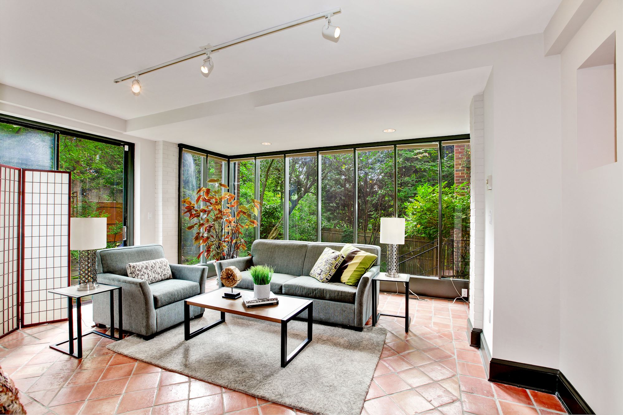 Sunroom opens to Terrace