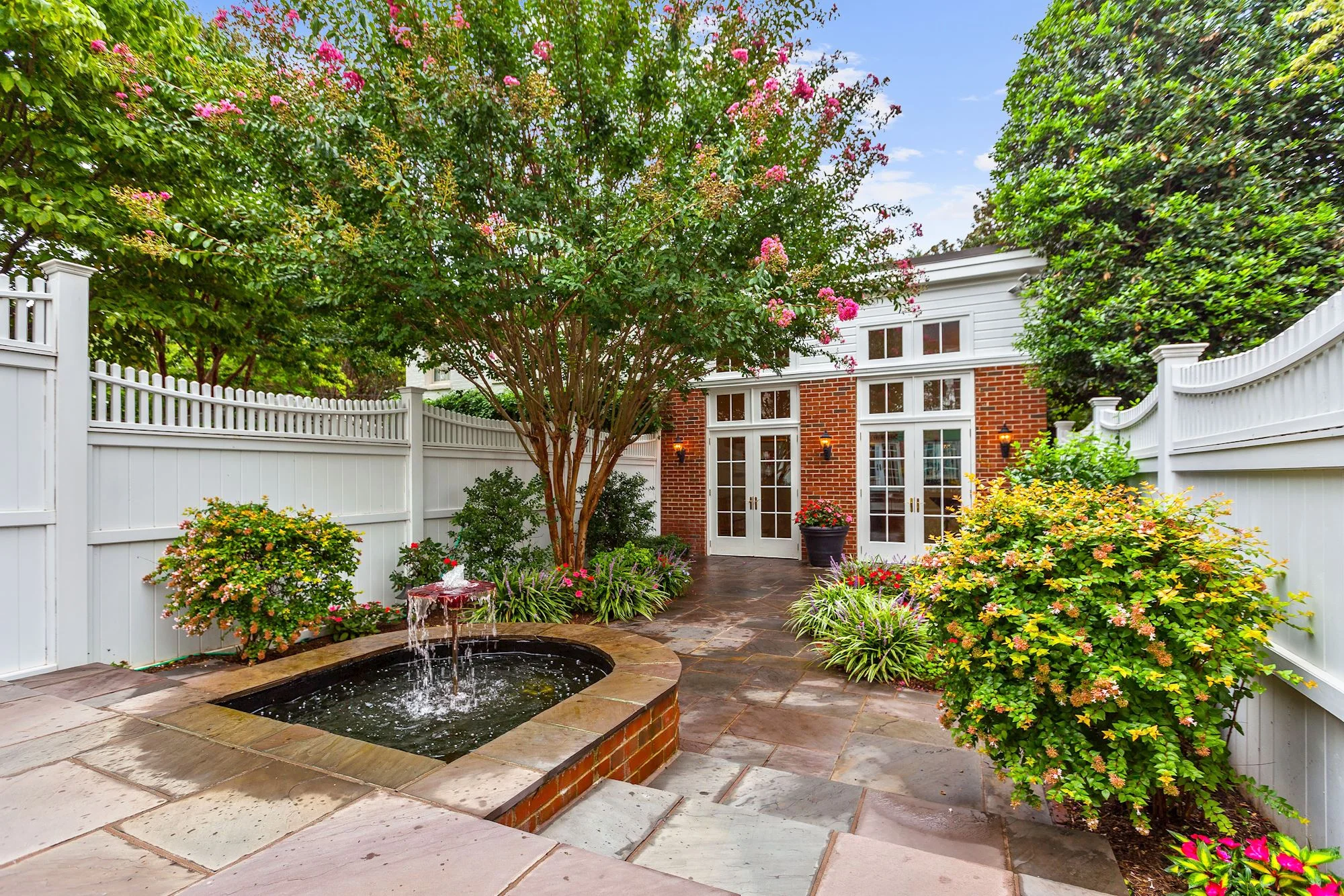 Private Garden leads to Garden Room & Garage
