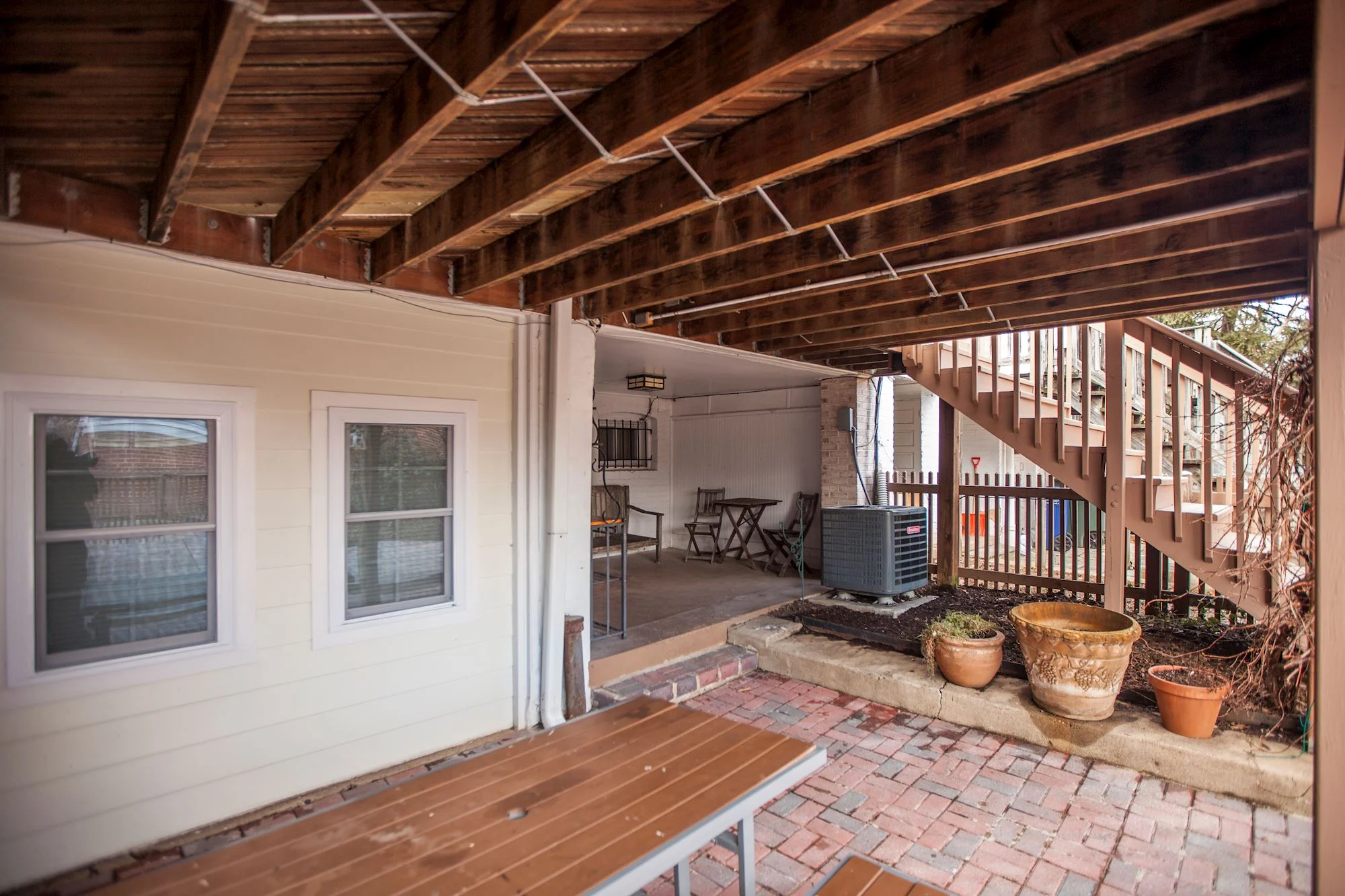 Outdoor Covered Terrace with Large Storage Room