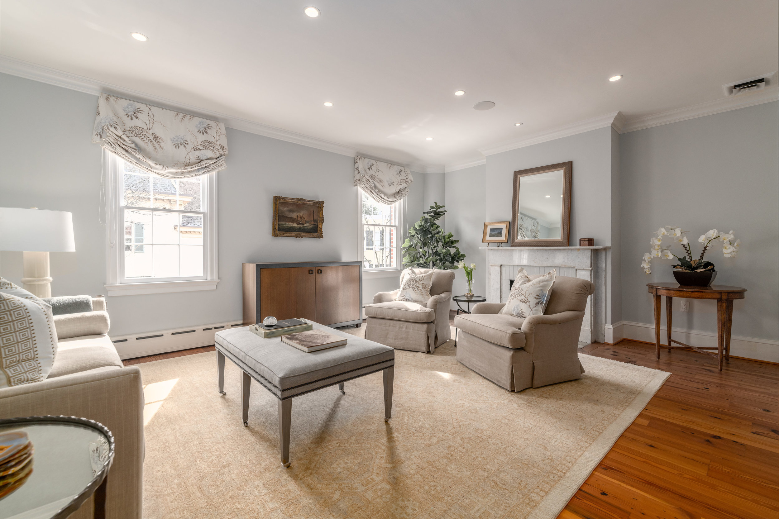Living Room with Recessed Lighting