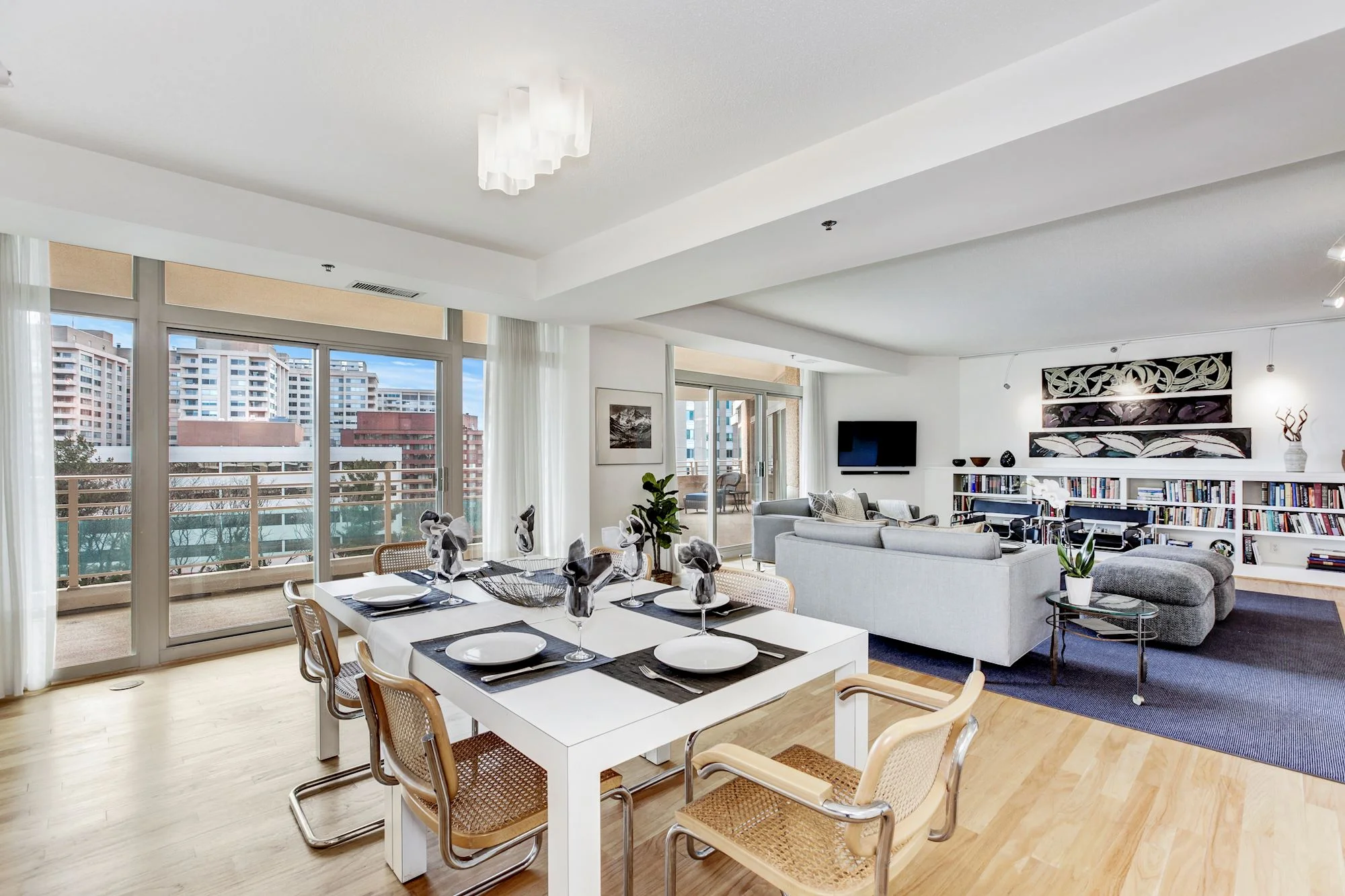 Light-Filled Dining Area opens to the Terrace