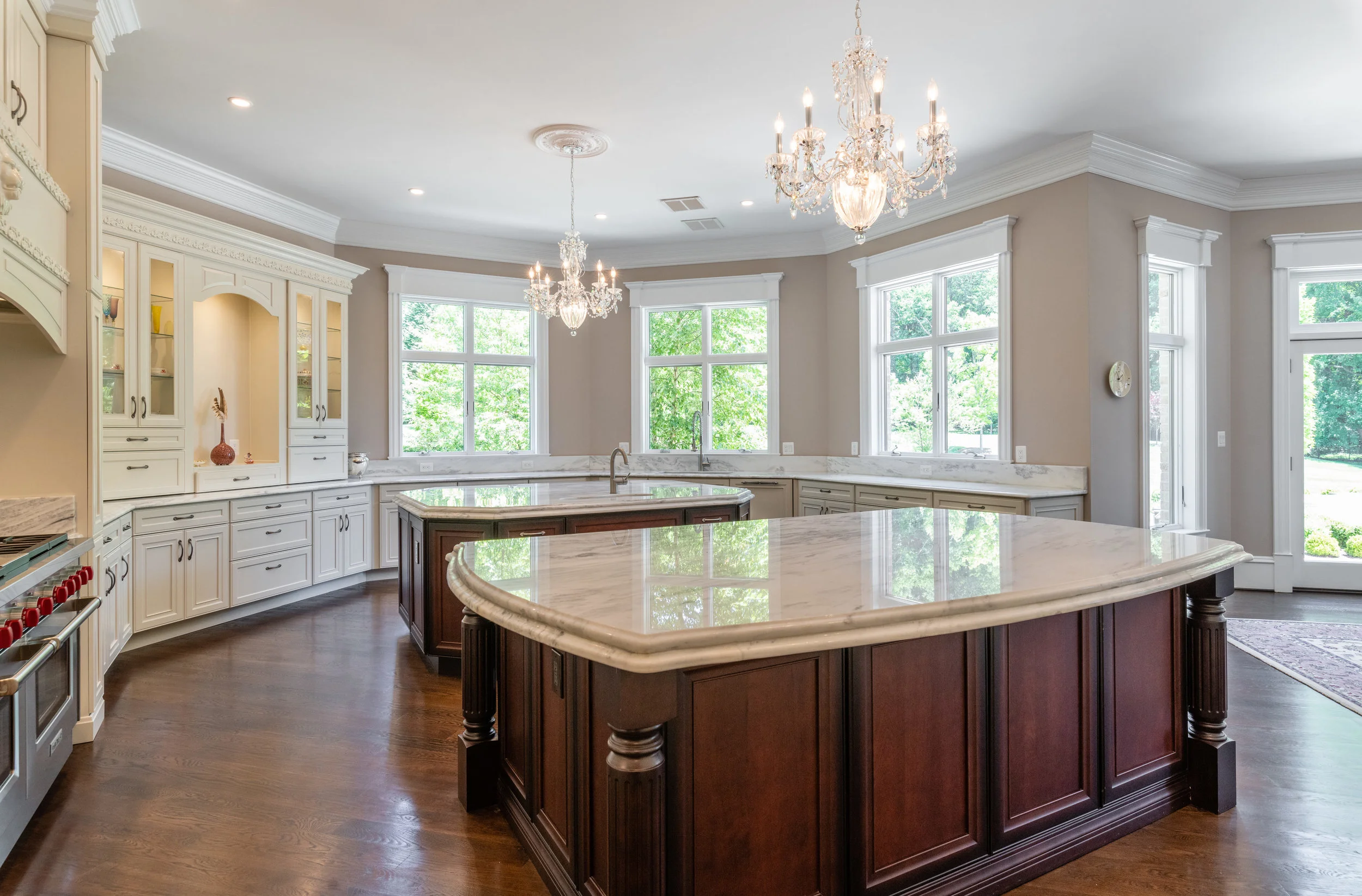 Kitchen features top-of-the-line appliances and generous storage