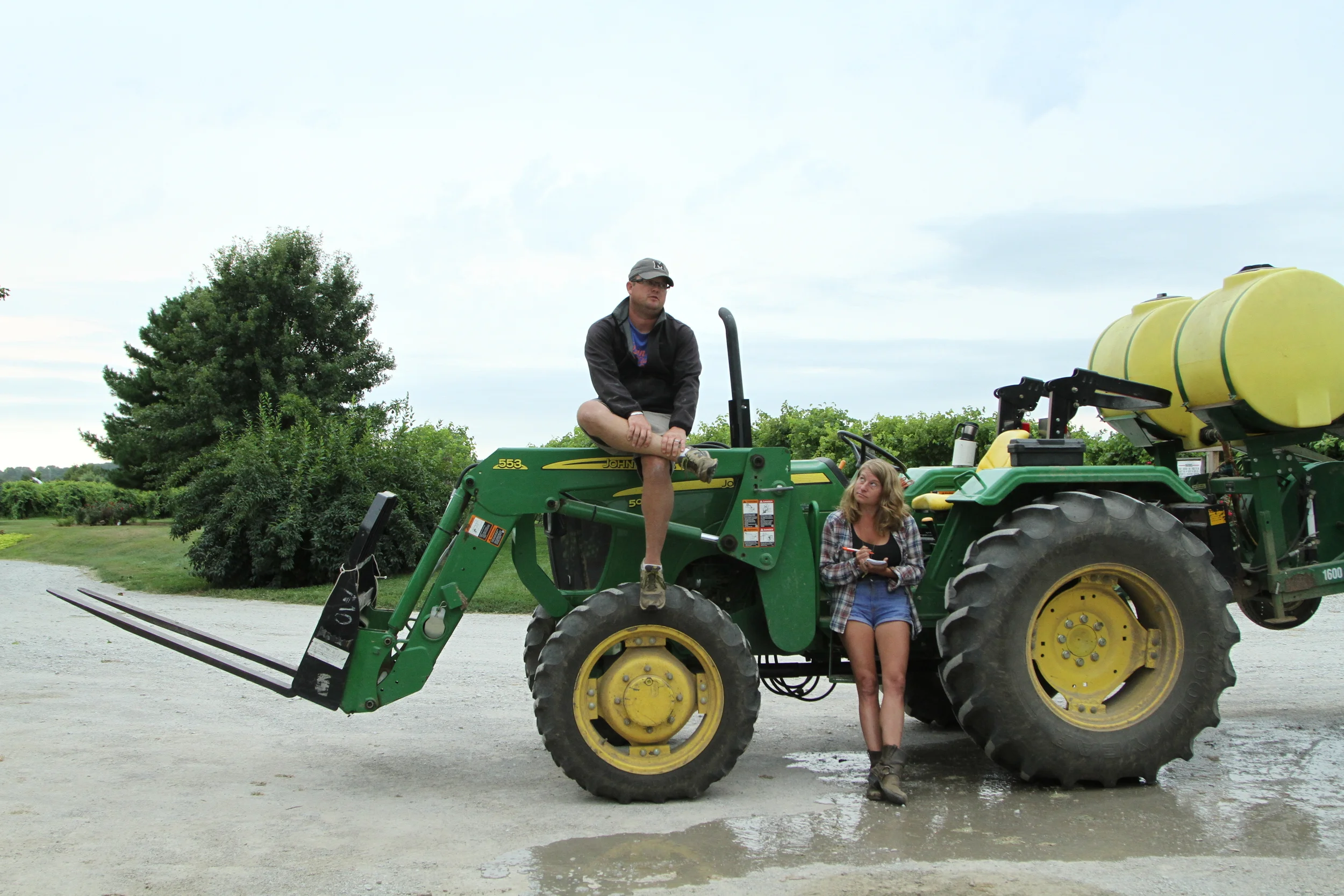 Me and my ol buddy Bret talking the changing seasons of farming.