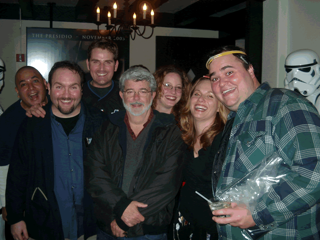 Me and my magnificent cast with some dude named George.