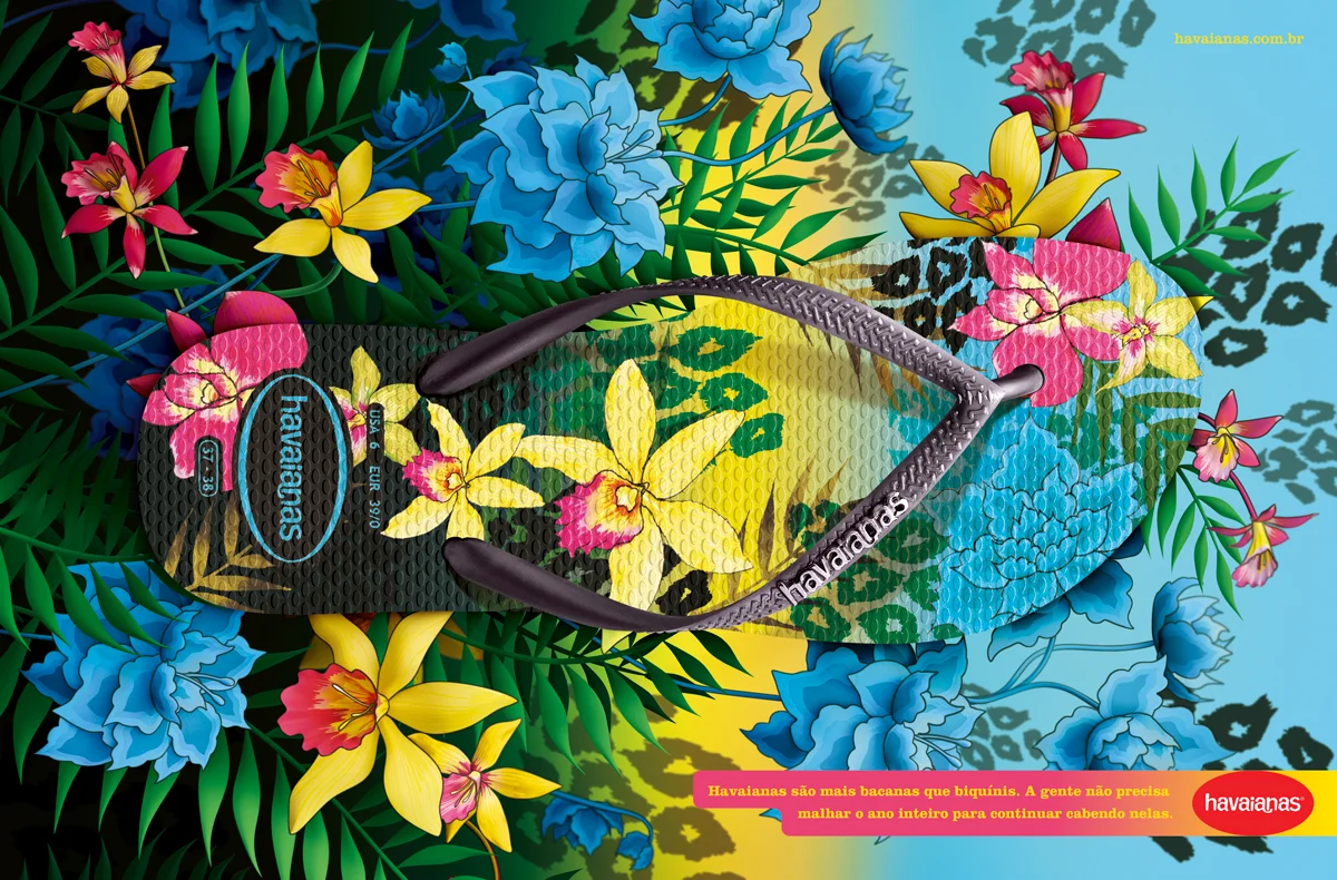   "Havaianas are greater than bikinis. We don't need to work out the whole year to still fit in them."  