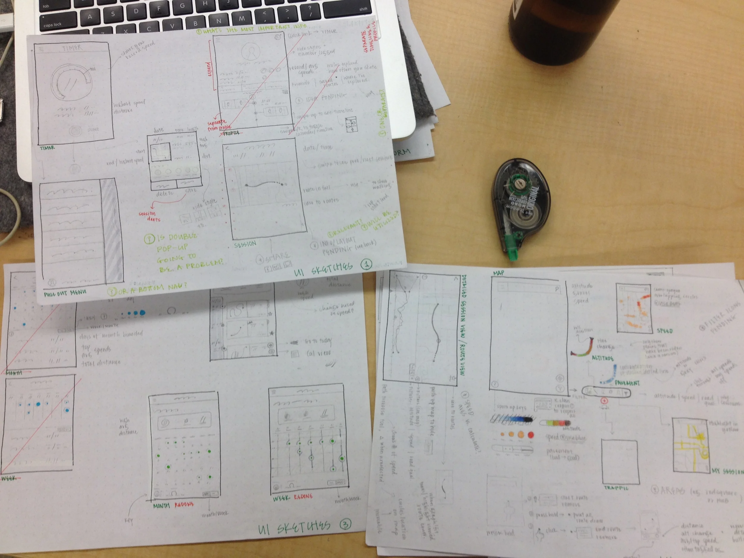UI Screen Wireframes