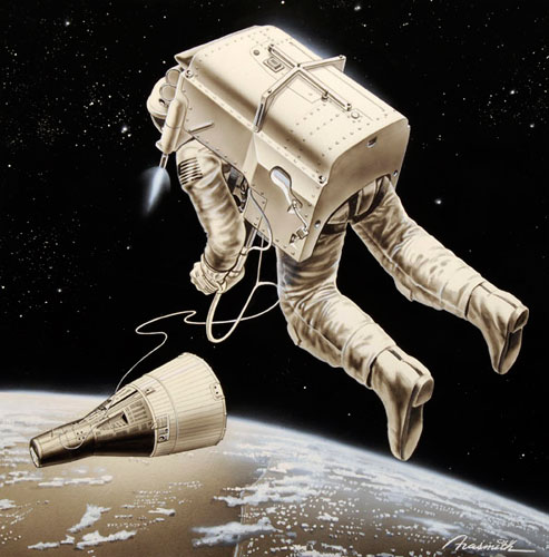 Artist's depiction of a successful flight of the AMU