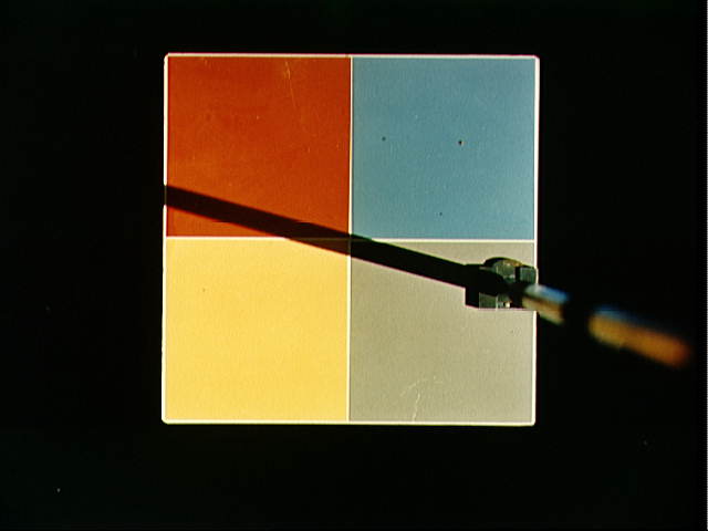 Photograph of MSC-8 color patch outside spacecraft during docking
