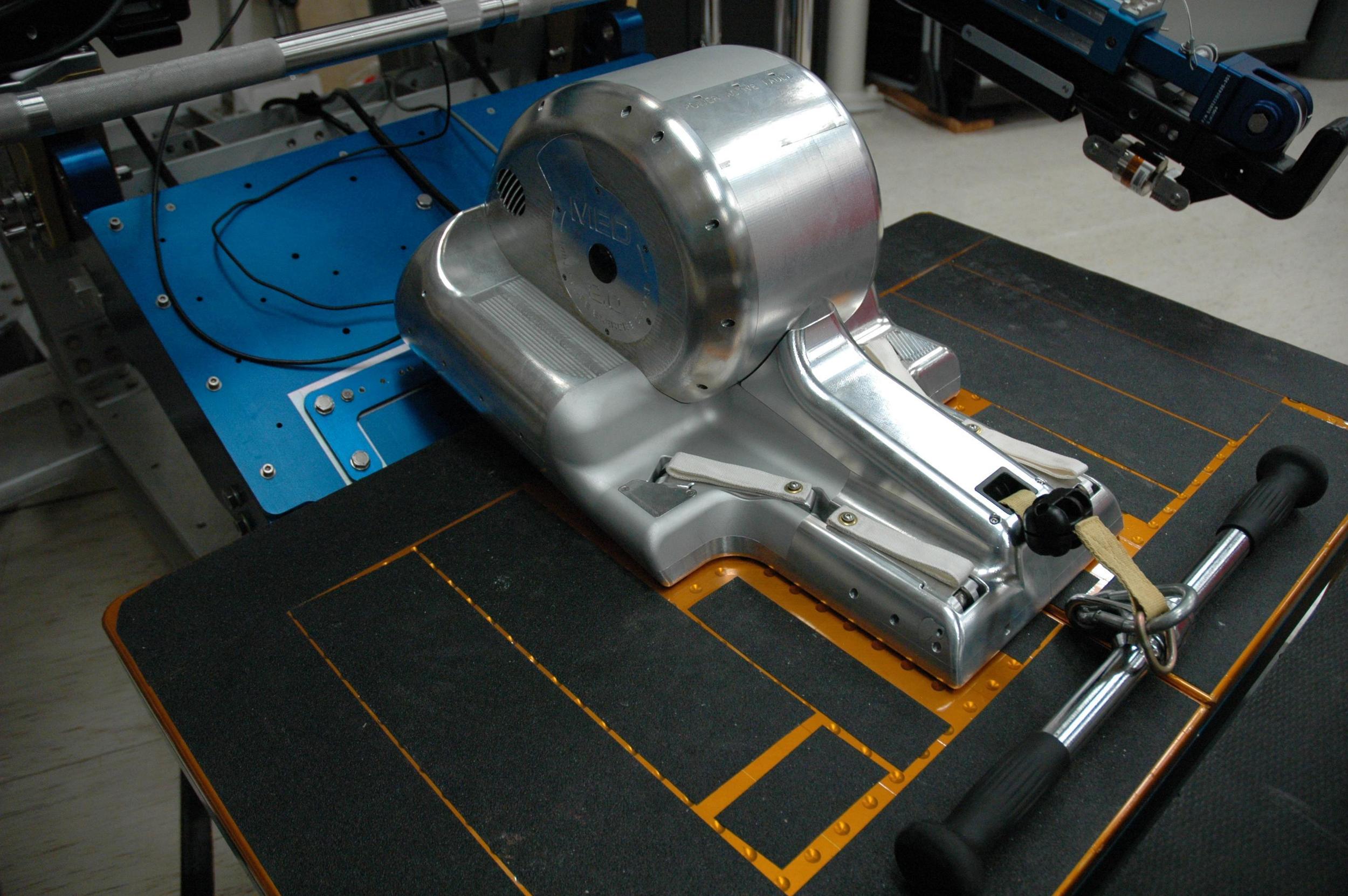 MED-2 Certification unit, including Tbar handle, mounted on ARED platform. Photo Credit: NASA