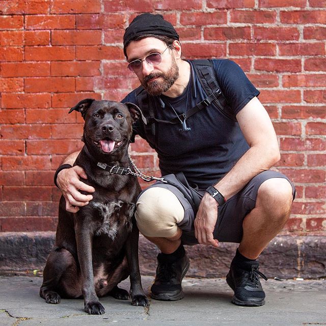 Pete + Bubs
&quot;He's a Pit Bull rescue.  He got me into training and walking, because of Bubs my love of dogs went through the roof!&quot; #humanandhound